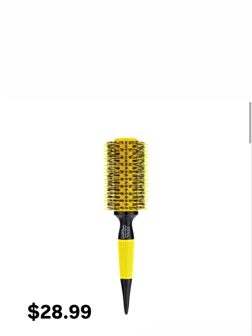 Professional Evas Boar Bristle Hair Brush - Yellow and Brown